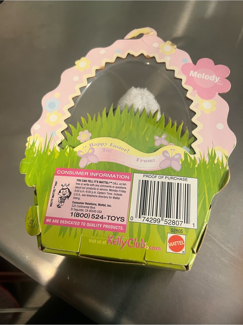 Old New Stock Mattel Kelly in Easter Egg Plush Outfit - Pink and Green Packaging - Picture 2 of 3